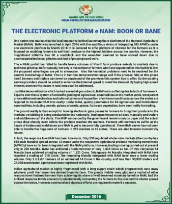 The Electronic Platform e Nam: Boon Or Bane